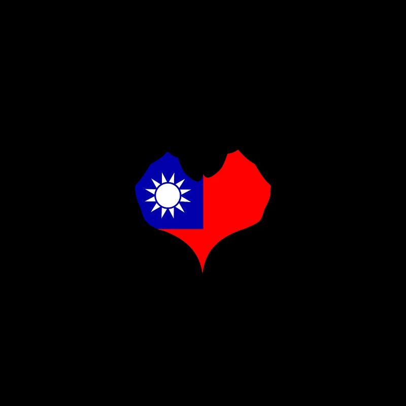 Drapeau de Taïwan en forme de coeur