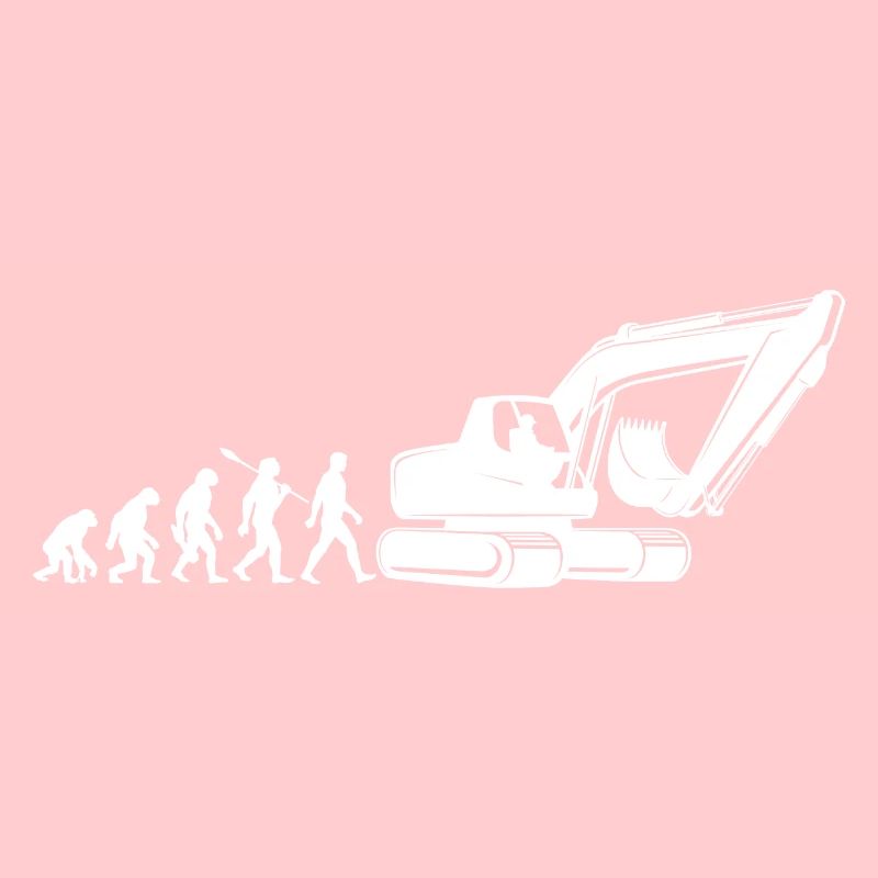 Evolution - Bagger fahren - Baustelle, Bauarbeiter