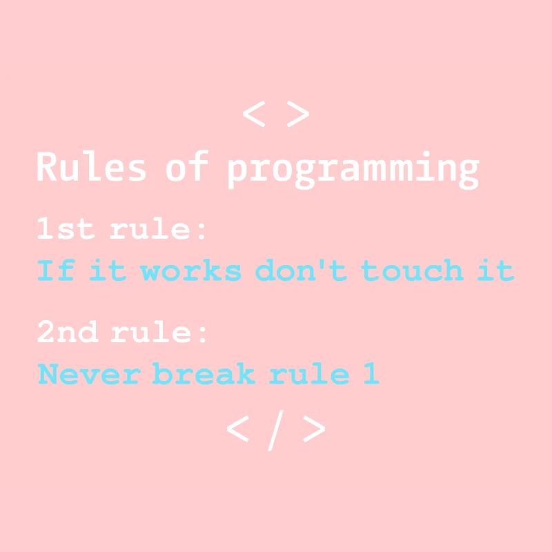 Règles de programmation