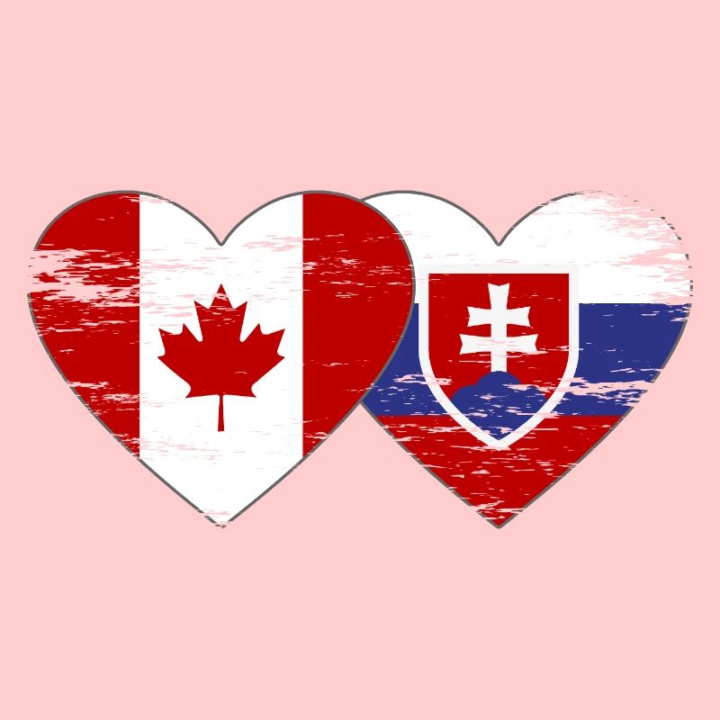 Drapeau du Canada Slovaquie coeur utilisé