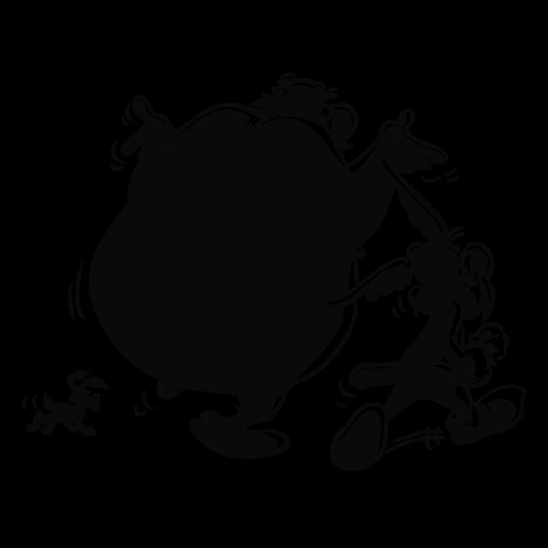 Asterix & Obelix mit Idefix Schatten