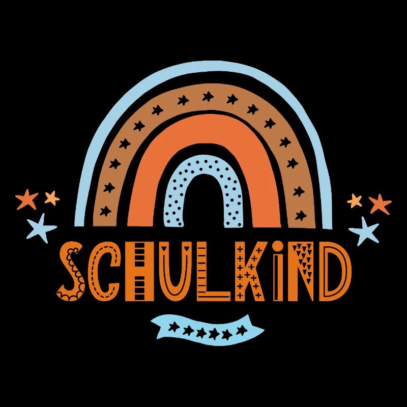 Schulkind Boho Retro Regenbogen