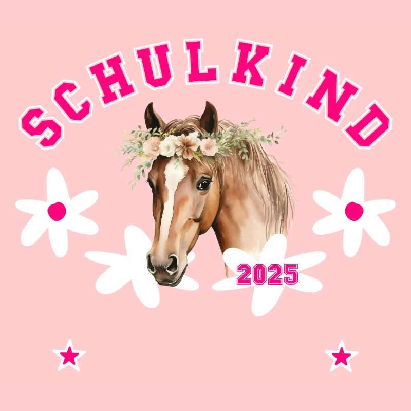 Schulkind 2025 - Pferd - mit Name des Kindes