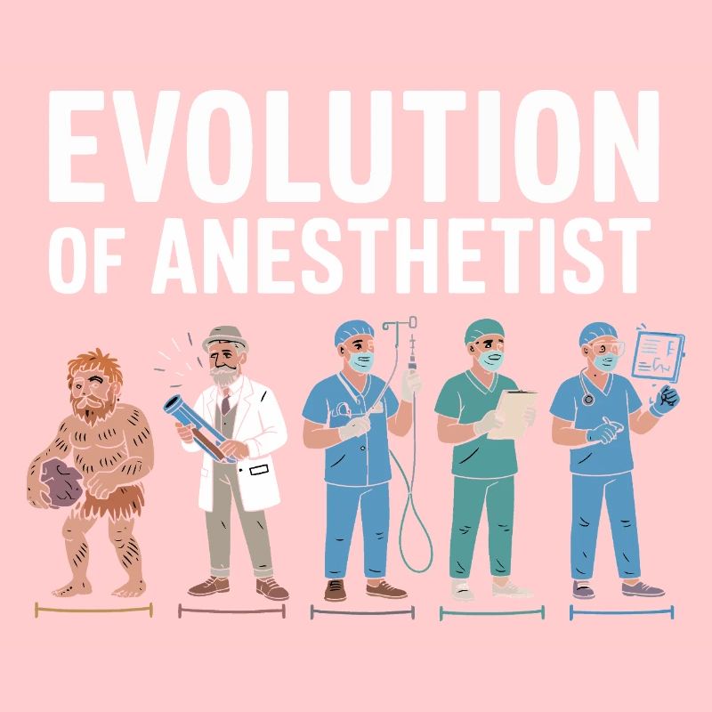 Illustration de l'évolution des anesthésistes