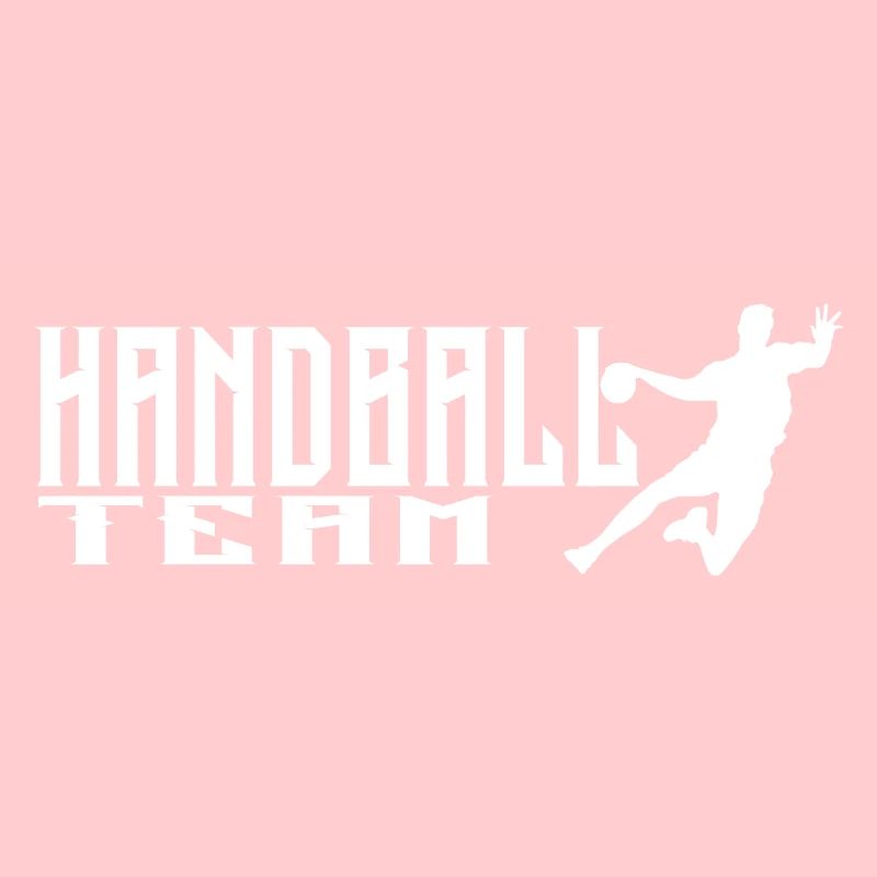 Handball team logo with dynamic player design