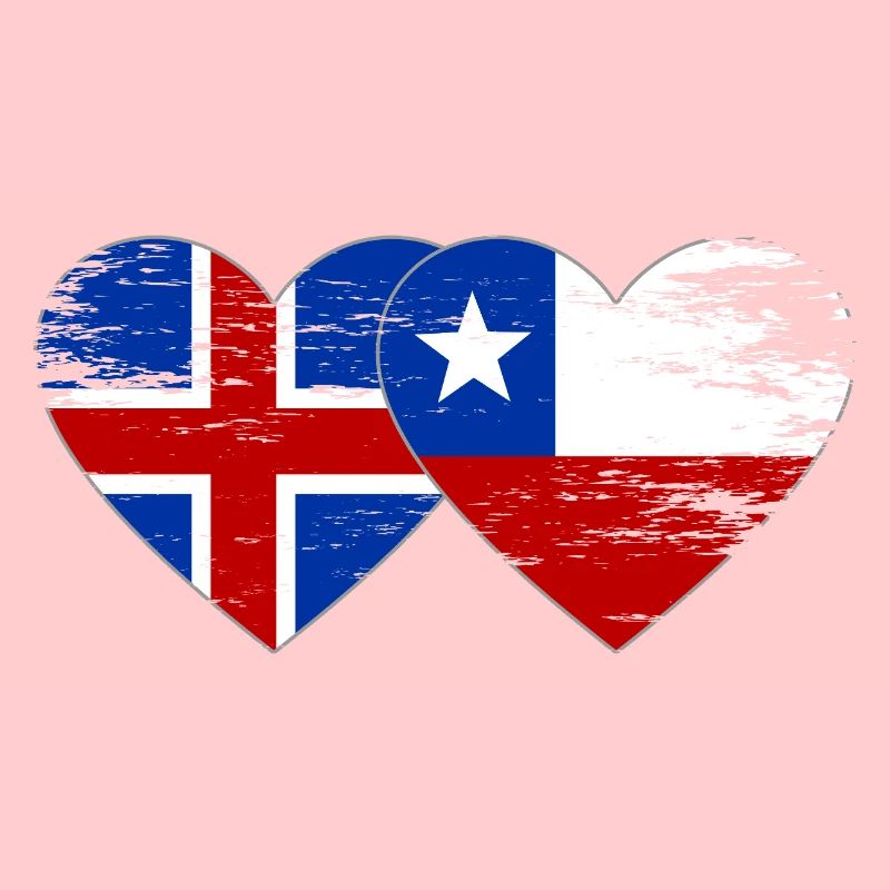Islande Chili drapeau coeur utilisé