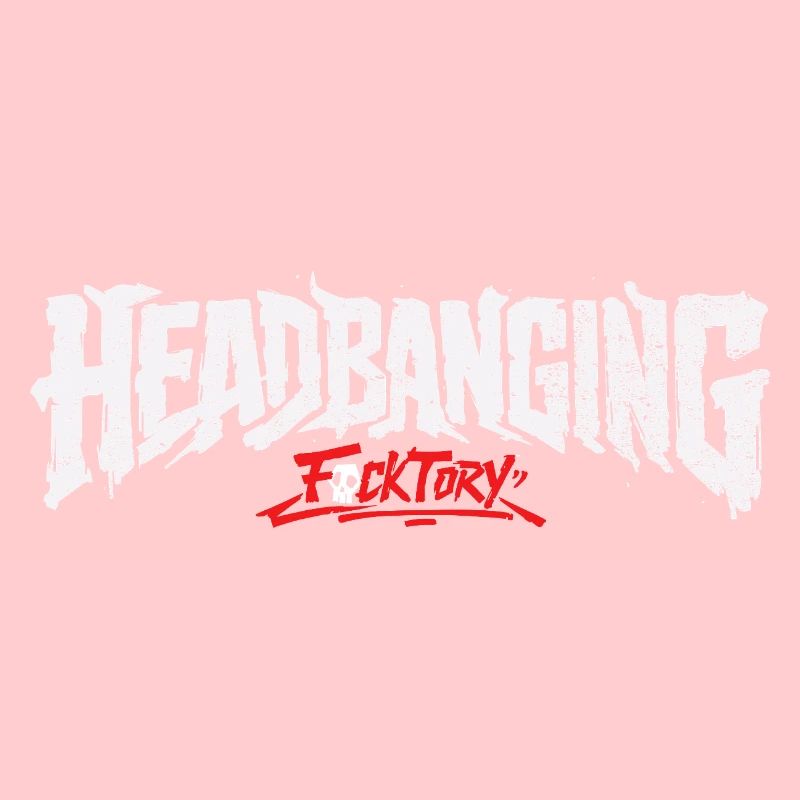 Logo de headbanging blanc