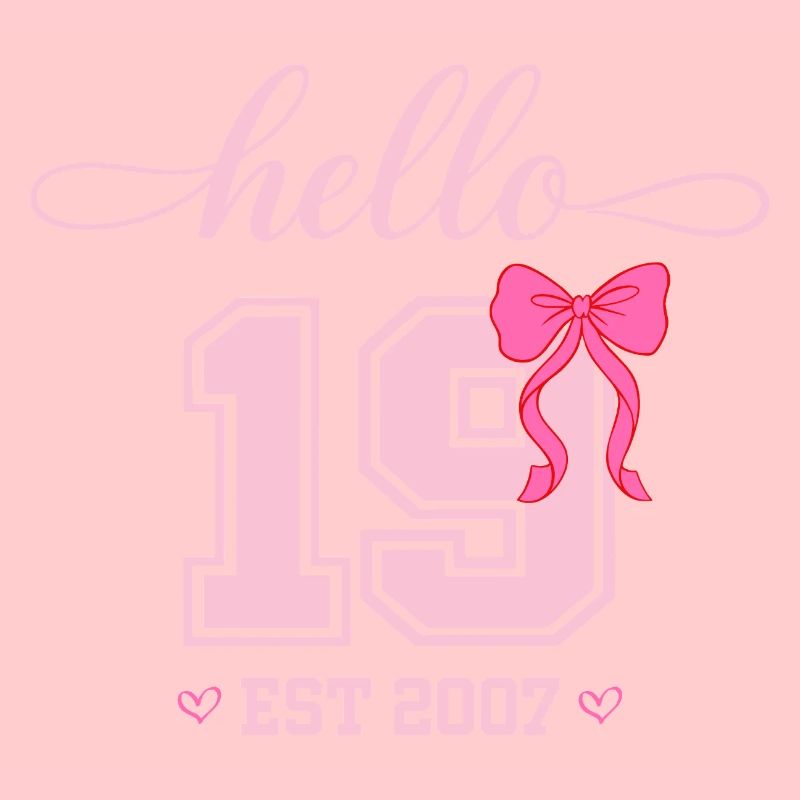 Hello 19 Est 2007 Damen Geburtstag Design