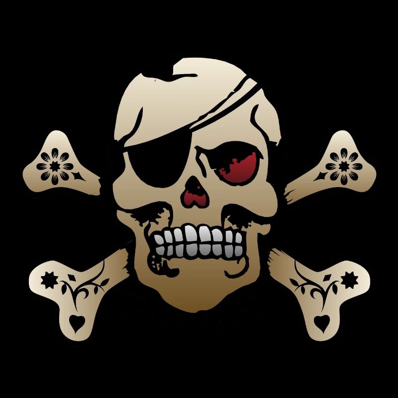 Knochen Kopf des Todes Schädel alte Schule Tattoo