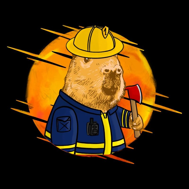 Capybara Firefighter