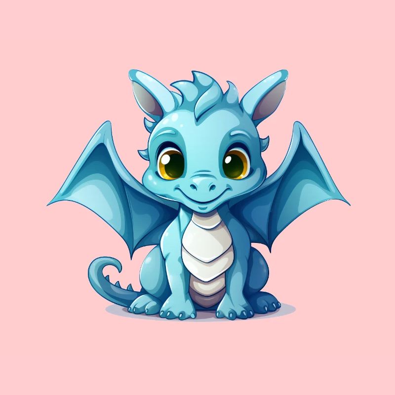 Kleiner blauer Drache