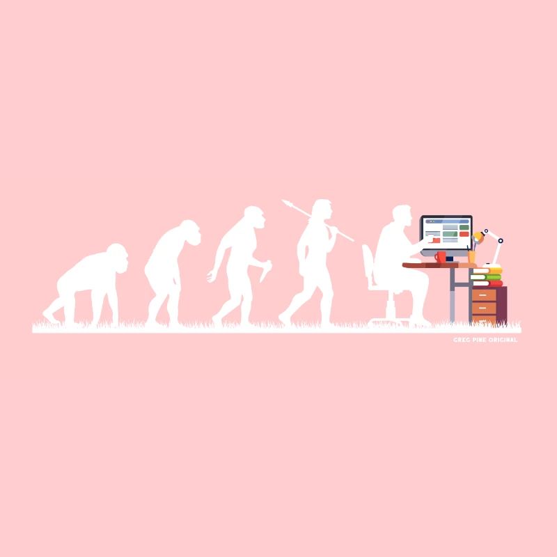 Evolution Nerd Geek Hacker Coder Programmierer