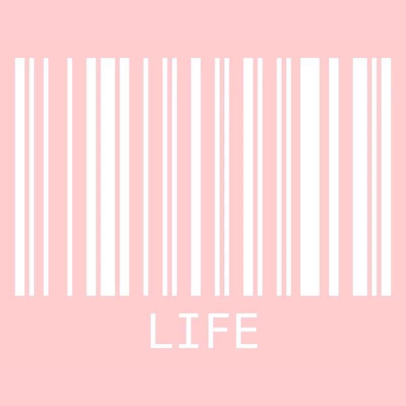 Barcode das Wort Life Leben Code lustig Lebensstil