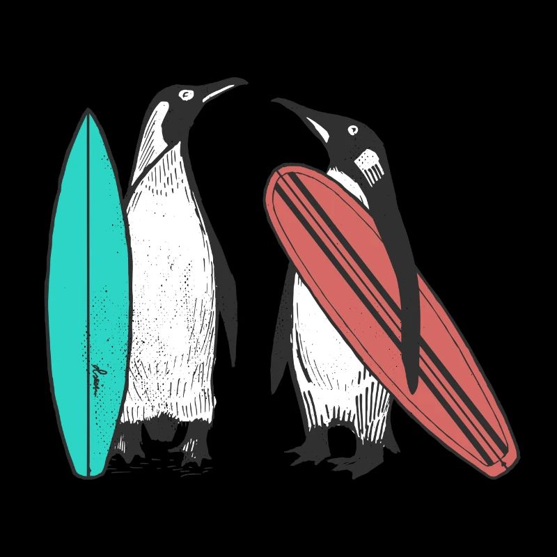 Pinguin Surfer