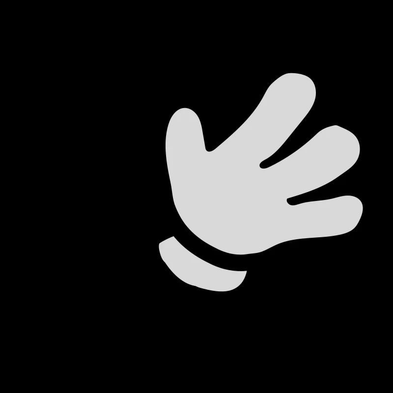 Winkende Comic Hand