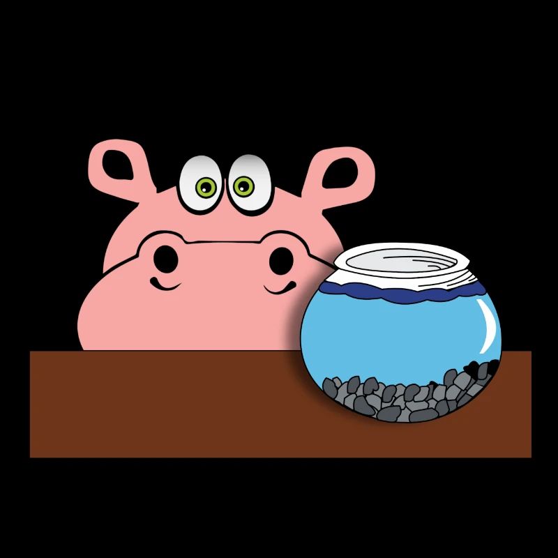 fisch hippo nilpferd baby kind geschenkidee comic