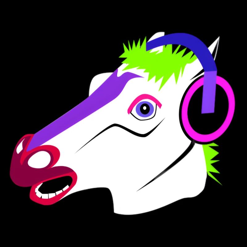 Drôle de tête de cheval avec casque