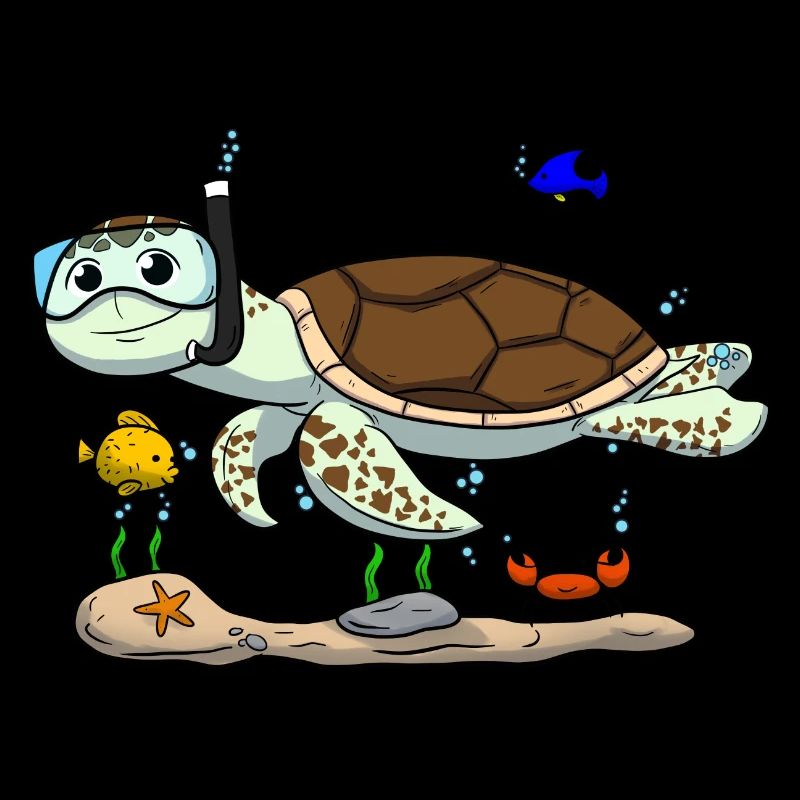 Scuba Diving Turtle Fish Diving I Gift