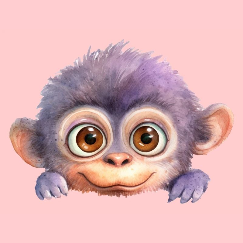 Dessin de singe Aquarelle