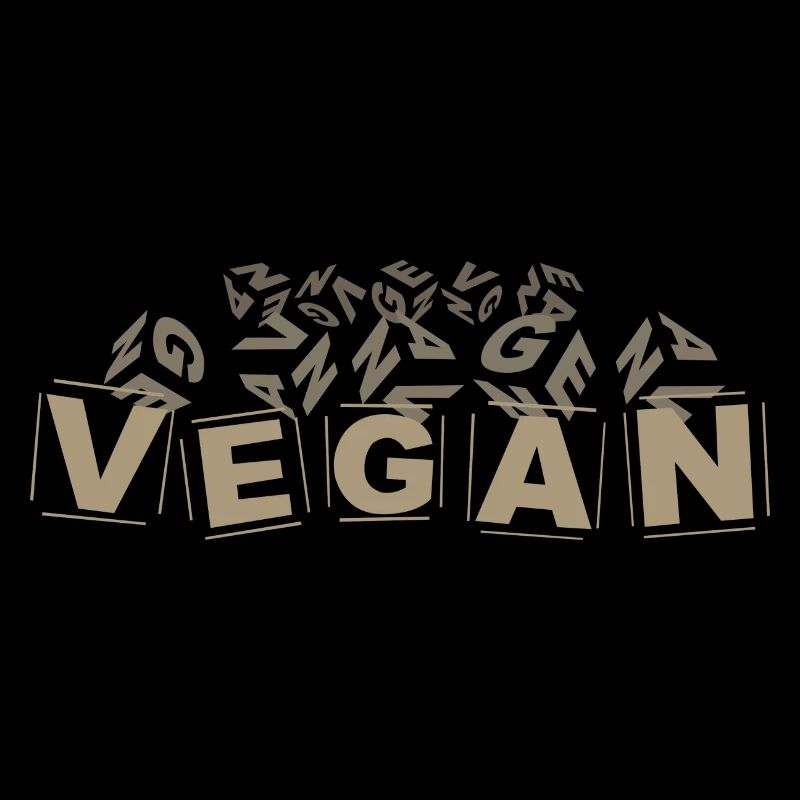 "V-E-G-A-N" Buchstabenwürfel hellbraun