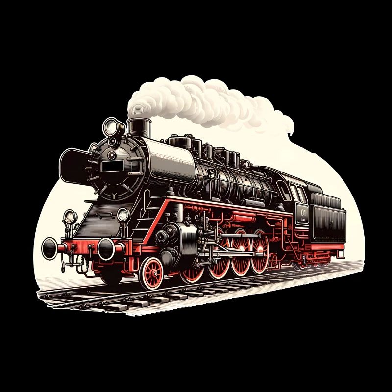Illustration einer klassischen Dampflok