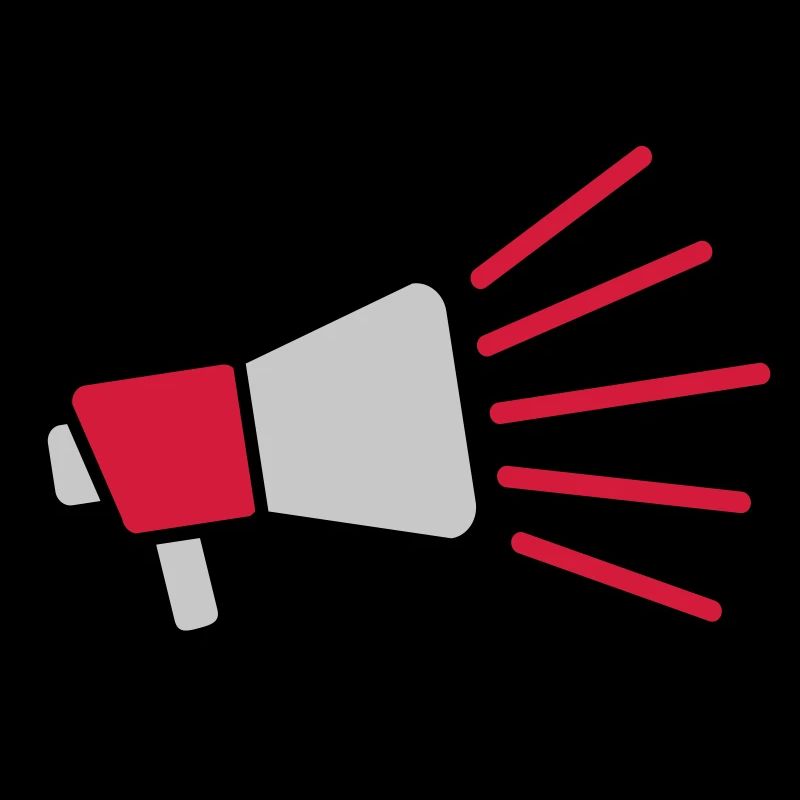 Mégaphone à symbole de parole forte