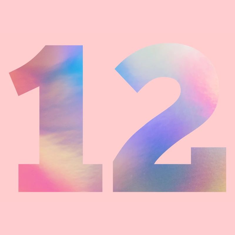 Numéro 12 coloré