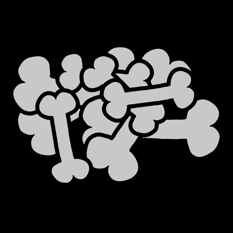 Großer Comic Knochen Haufen