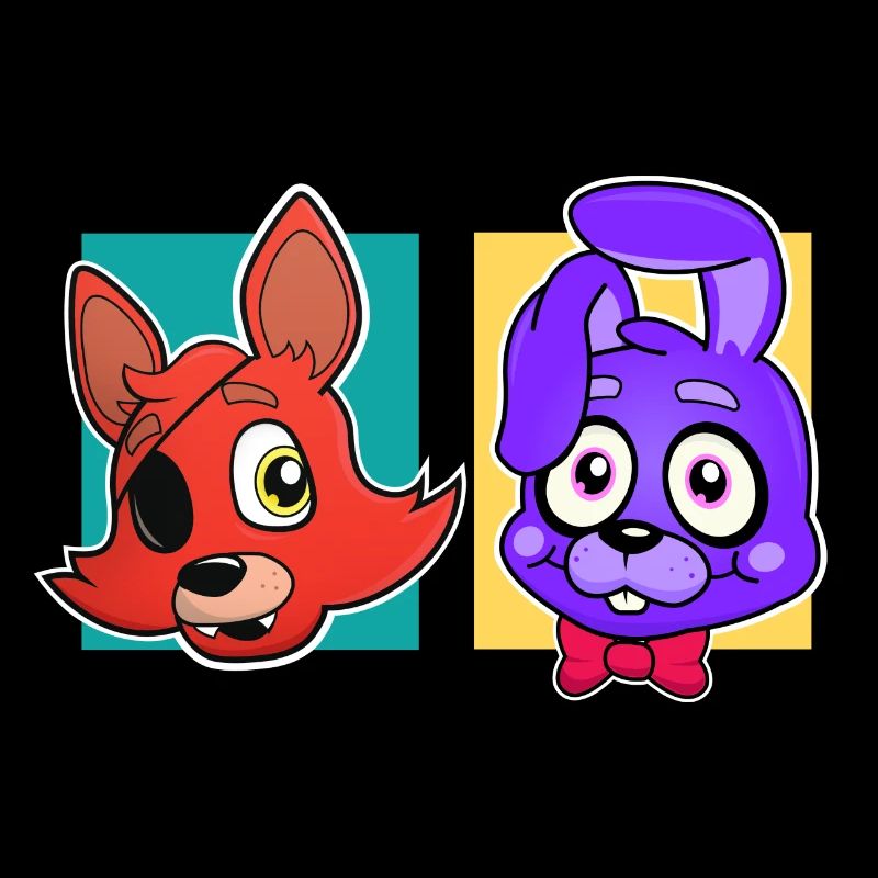 FNAF Foxy Fox and Rabbit - Personnages de jeu mignons
