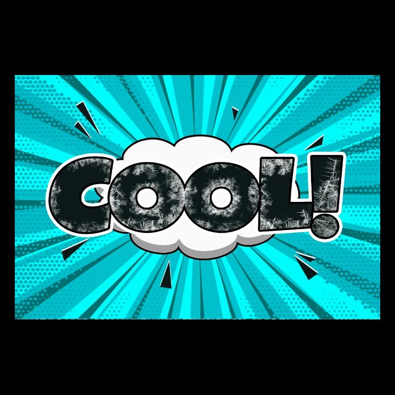 cooler Comic Style Bubble Graffiti Schriftzug