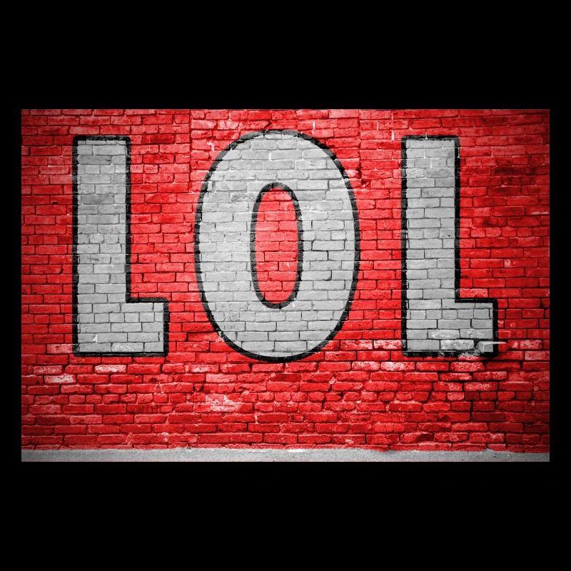 Lol Graffiti Mur de briques