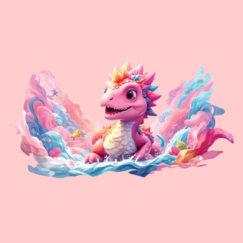 bunter Drache, Kinder, fantasy, comic, Geschenk
