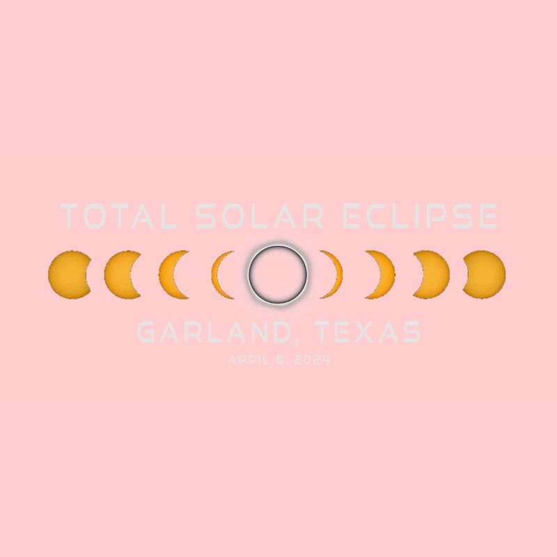 Garland Texas Solar Eclipse 2024 April 8 Souvenir