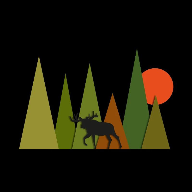 Le wapiti dans la forêt
