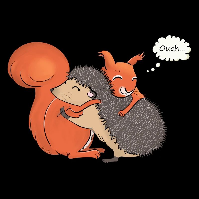 Eichhörnchen und Heckenumarmung