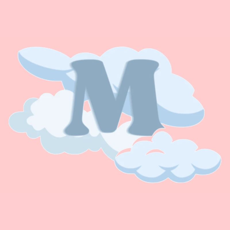 Blauer Buchstabe M