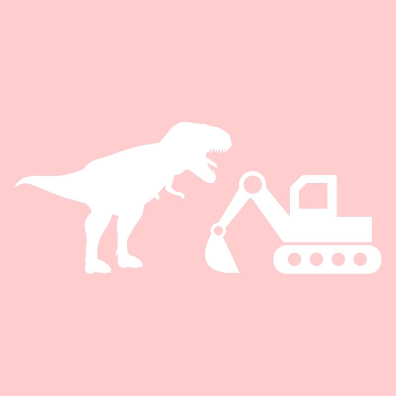 Bagger T-Rex Baustelle Bau Dinosaurier Bauarbeiter
