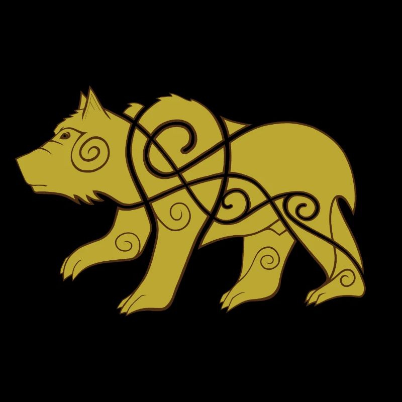 Ein Wikinger-Druide, der sich in Bärenform verwandelt