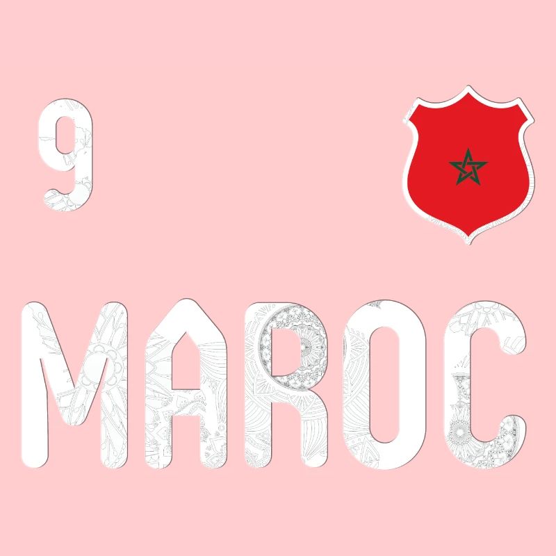 Teeshirt Maroc avec le numéro 9