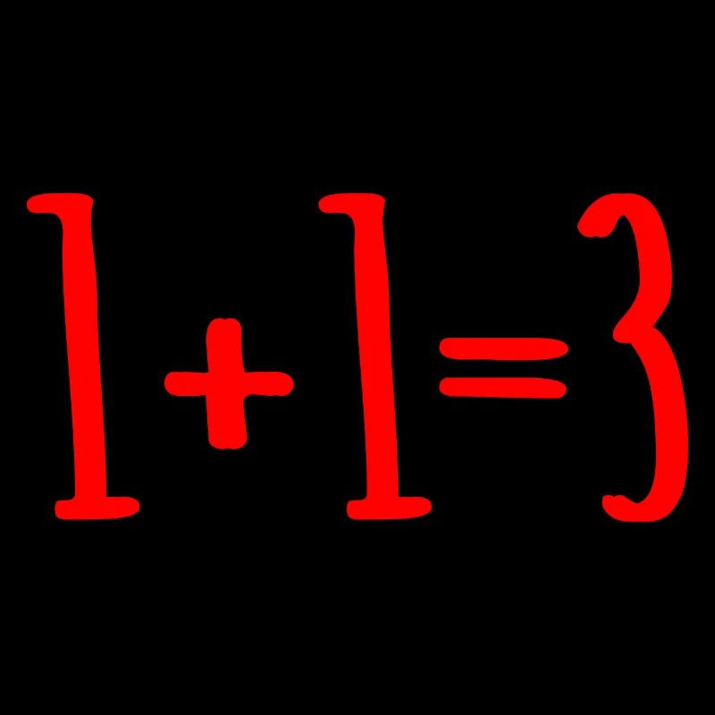 1+1=3 (Rouge) Annonce Enceinte Grossesse Bébé etc