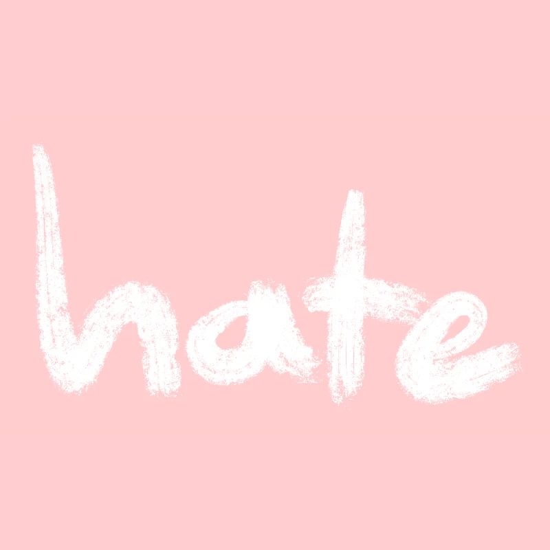 Hate Text blanc