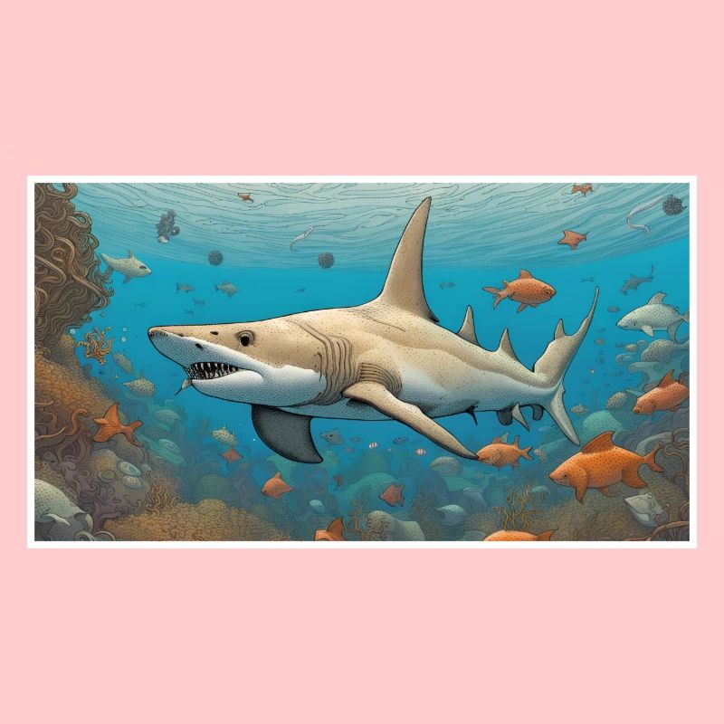 Haifisch | Shark Comic Illustration