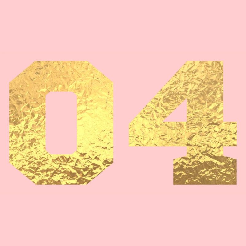 Numéro 4 paillettes doré - 4e anniversaire