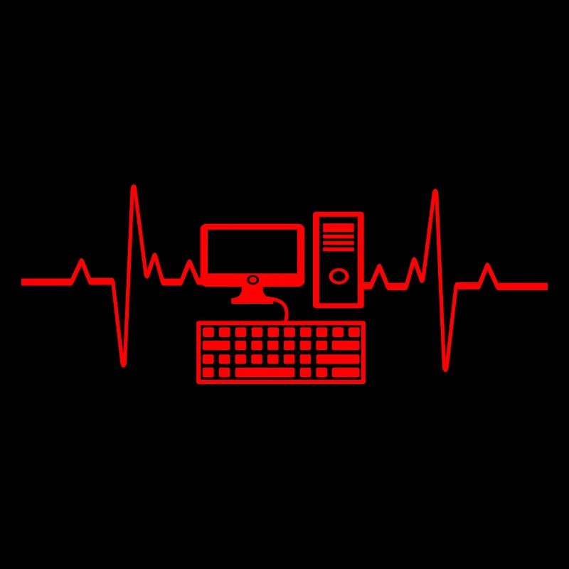 Herzschlag PC Gamer Computer Programmierer