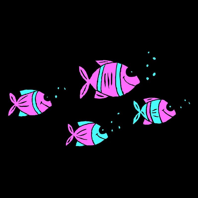 Fische Buntbarsche Wasser Meer Graffiti Zeichnung