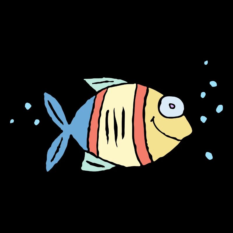 Poisson Cichlide Eau Mer Graffiti Dessin