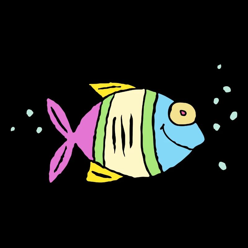 Poisson Cichlide Eau Mer Graffiti Dessin