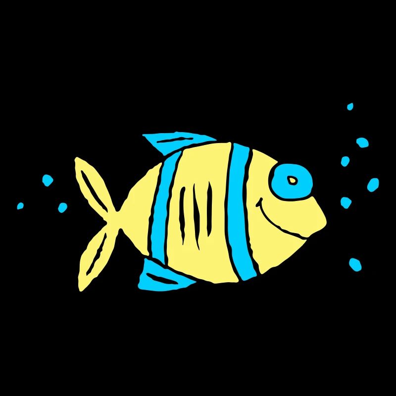 Poisson Cichlide Eau Mer Graffiti Dessin