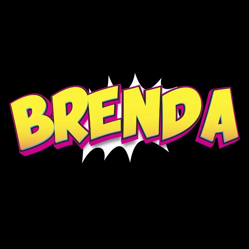Brenda benutzerdefinierter Name Comic-Stil Pop-Art,