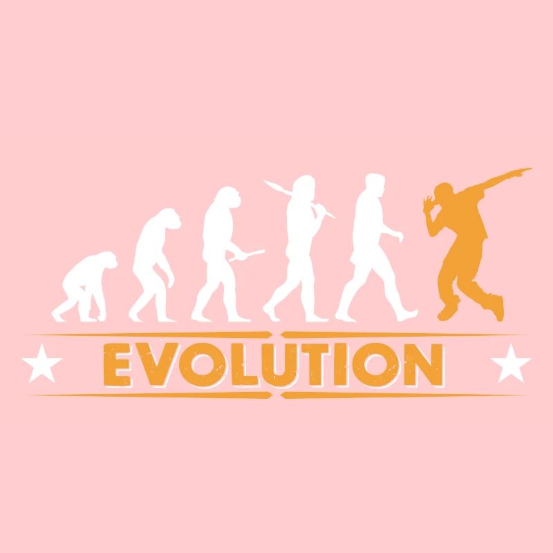 Hip hop break dance evolution - orange/blanc